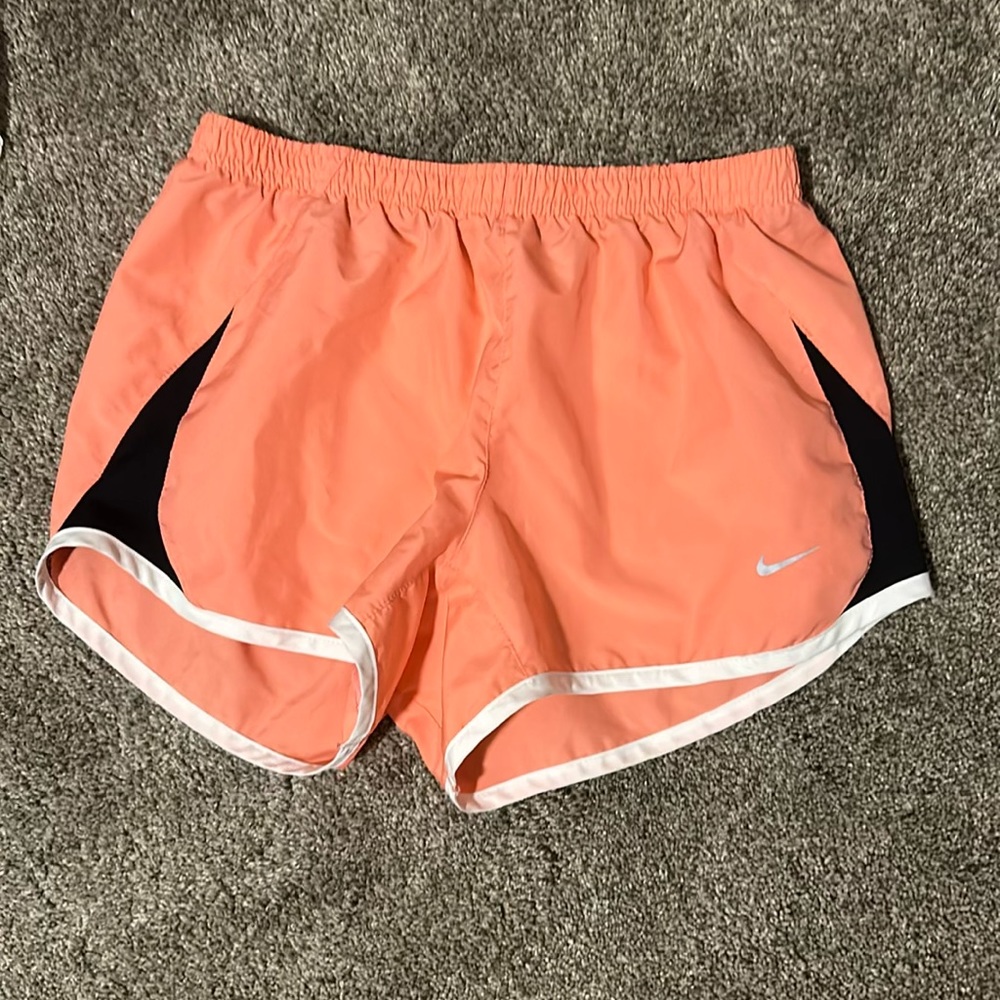 Nike peach running shorts
